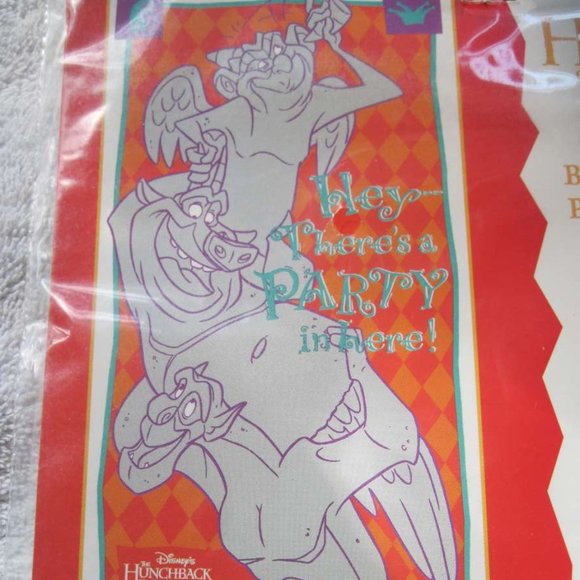 Disney's Hunchback of Notre Dame Birthday Party Plastic Door Banner Hallmark - Picture 1 of 8